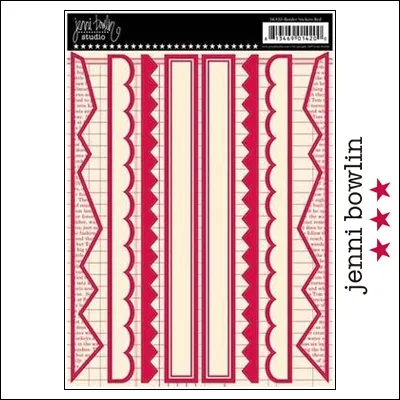 Jenni Bowlin Cardstock Stickers Border Red
