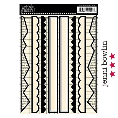 Jenni Bowlin Cardstock Stickers Border Black