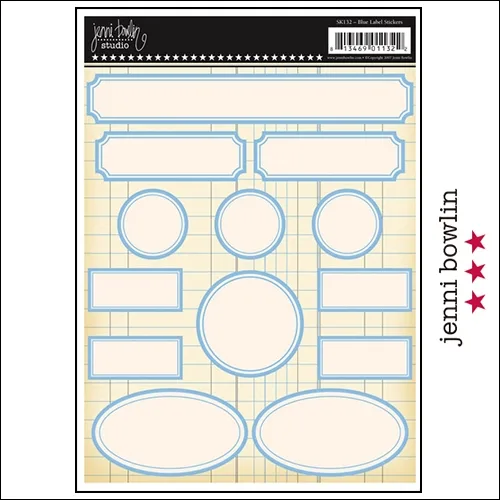 Jenni Bowlin Cardstock Stickers Labels Blue