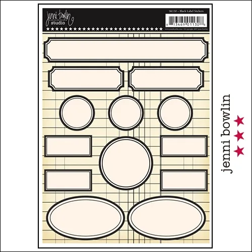 Jenni Bowlin Cardstock Stickers Labels Black