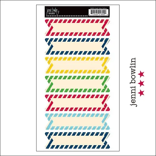 Jenni Bowlin Cardstock Stickers Candy Stripe