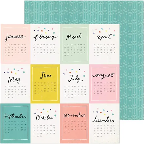 Crate Paper Cardstock Double Sided Paper Sheet Happy Day Hooray Collection
