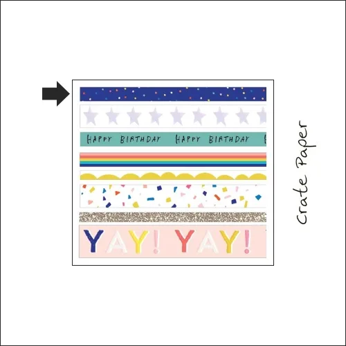 Crate Paper Washi Tape Roll Hooray Collection