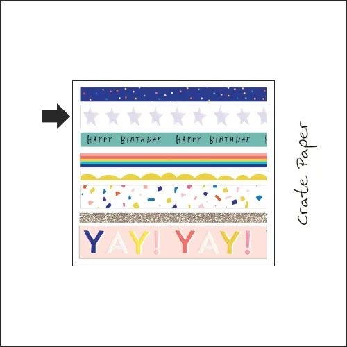 Crate Paper Washi Tape Roll Hooray Collection