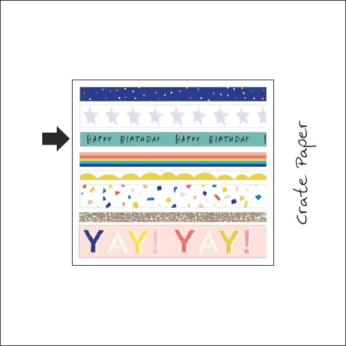 Crate Paper Washi Tape Roll Hooray Collection