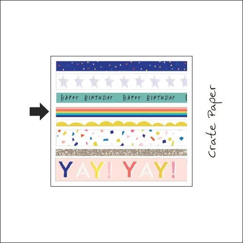 Crate Paper Washi Tape Roll Hooray Collection