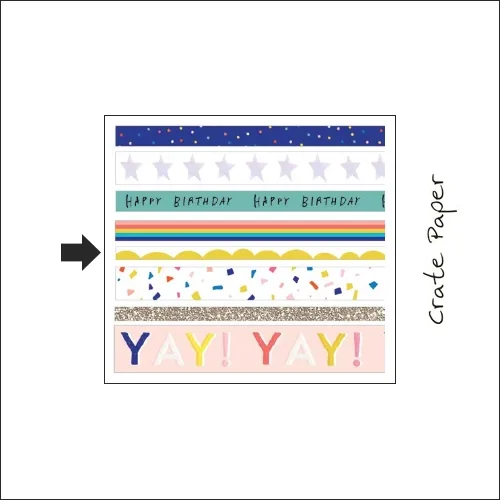 Crate Paper Washi Tape Roll Hooray Collection