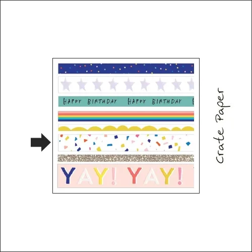 Crate Paper Washi Tape Roll Hooray Collection