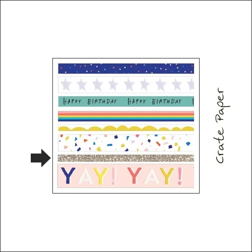 Crate Paper Washi Tape Roll Hooray Collection