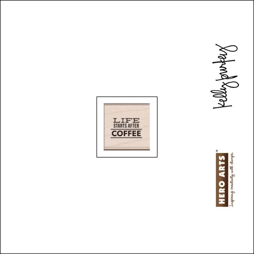 Hero Arts Kellys Coffee and Donuts Wood Block Rubber Stamp Clearly Kelly Collection by Kelly Purkey