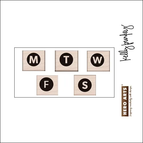 Hero Arts Kellys Best Day Ever Wood Block Rubber Stamp Clearly Kelly Collection by Kelly Purkey