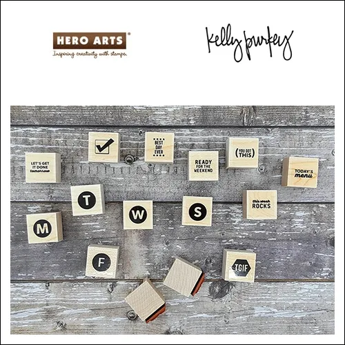 Hero Arts Kellys Best Day Ever Wood Block Rubber Stamp Clearly Kelly Collection by Kelly Purkey