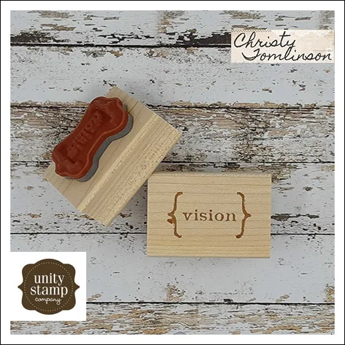 Unity Stamp Company Wood Mounted Red Rubber Stamp Vision by Christy Tomlinson