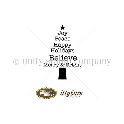 Unity Stamp Company Itty Bitty Red Rubber Stamp Mounted On Cling Foam Santa Bingo by Simple Stories