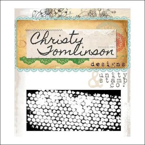 Unity Stamp Company Red Rubber Stamp Mounted On Cling Foam Transposed Dots by Christy Tomlinson