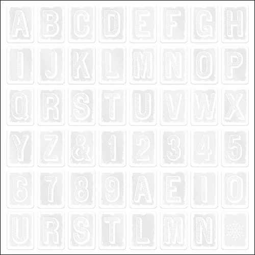 Idea-ology Advantus Transparent Alphabet Tiles Christmas White by Tim Holtz