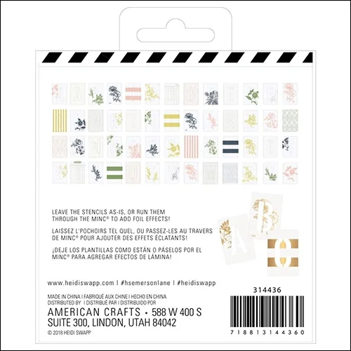 Heidi Swapp Stencils Emerson Lane Collection