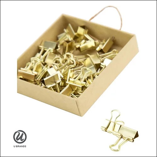 U Brands Mini Binder Clips Gold