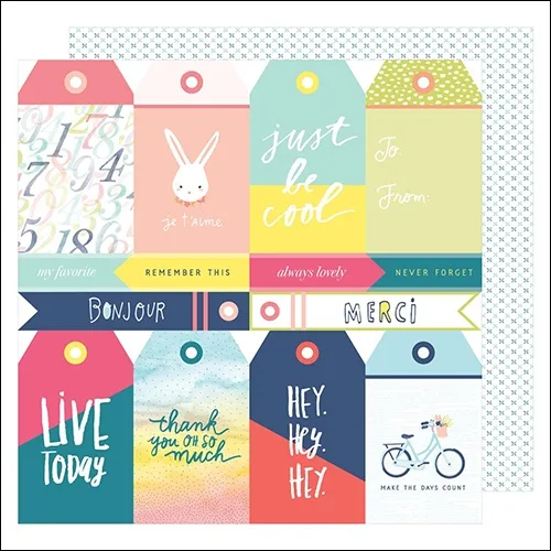 American Crafts Paper Sheet Tag You Are It Lovely Day Collection by Dear Lizzy