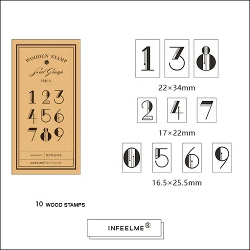 InFeel.Me Wooden Number Stamps