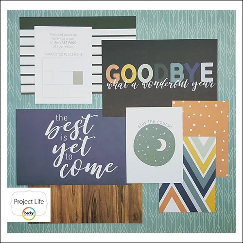 American Crafts Project Life Core Kit Last Page Cards Project 52 Daring Edition Collection by Shawna Clingerman