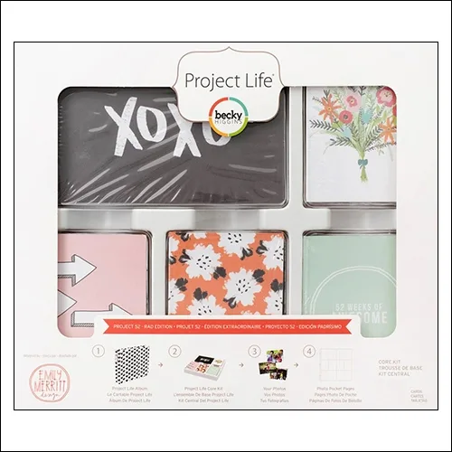 American Crafts Project Life Core Kit 4 x 6-inch Cards Project 52 Rad Edition Collection by Emily Merritt