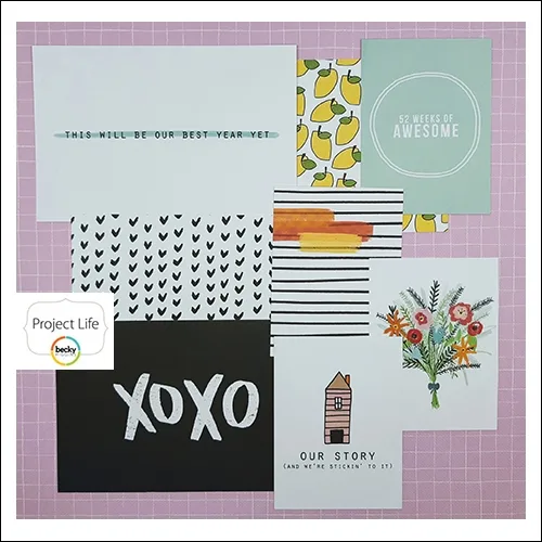 American Crafts Project Life Core Kit First Page Cards Project 52 Rad Edition Collection by Emily Merritt