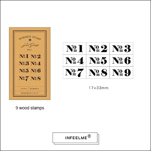 InFeel.Me Wooden No Number Stamps