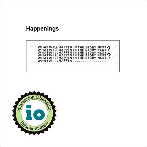 Impression Obsession Wood Mounted Stamp Happenings D18033