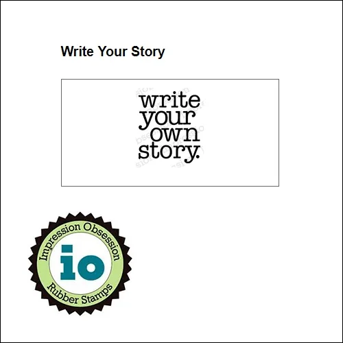 Impression Obsession Wood Mounted Stamp Write Your Story C3985