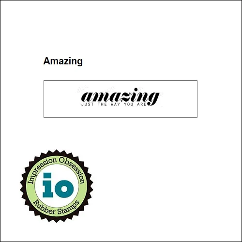 Impression Obsession Wood Mounted Stamp Amazing B13132