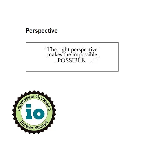 Impression Obsession Wood Mounted Stamp Perspective B17196