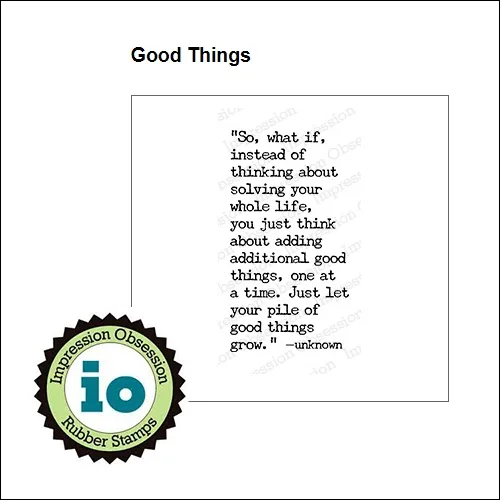 Impression Obsession Wood Mounted Stamp Good Things D14446