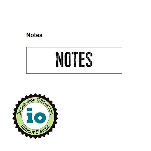 Impression Obsession Wood Mounted Stamp Notes B9408