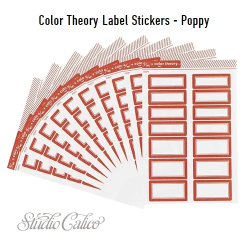 Studio Calico Color Theory Label Stickers Poppy