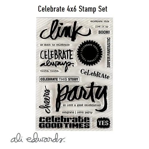 Ali Edwards Celebrate Clear Stamps