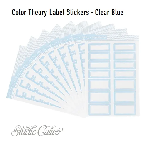 Studio Calico Color Theory Label Stickers Clear Blue