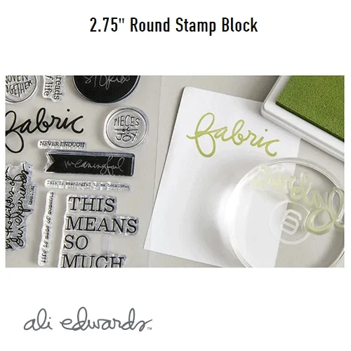 Ali Edwards Round Acrylic Stamp Block