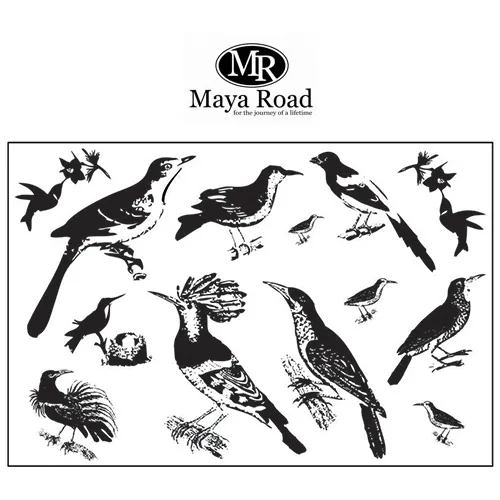 Maya Road Ornate Feathered Friends Clear Stamps