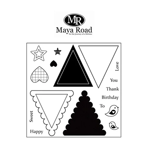 Maya Road Mini Triangle Banner Clear Stamps