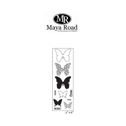 Maya Road Soar Butterflies Strip Stamps