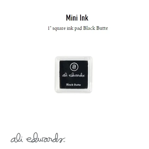 Ali Edwards Mini Block Ink Pad Black Butte