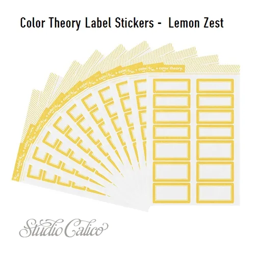 Studio Calico Color Theory Label Stickers Lemon Zest