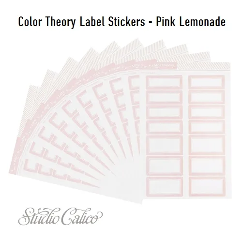 Studio Calico Color Theory Label Stickers Pink Lemonade