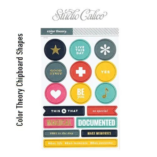 Studio Calico Color Theory Chipboard Sticker Shapes