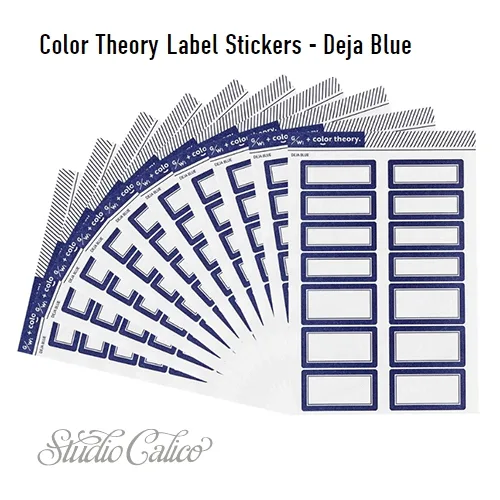 Studio Calico Color Theory Label Stickers Deja Blue