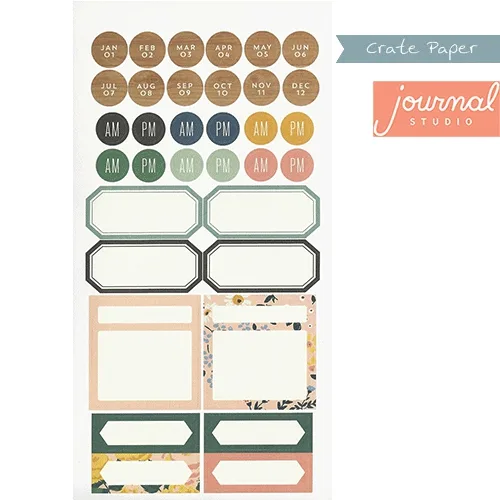 Crate Paper Sticker Sheet Journal Studio Collection