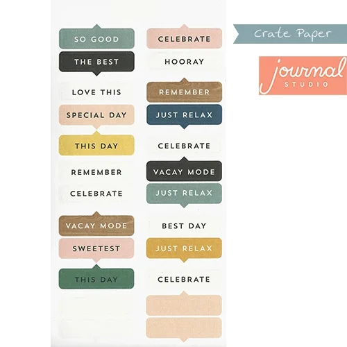 Crate Paper Sticker Sheet Journal Studio Collection