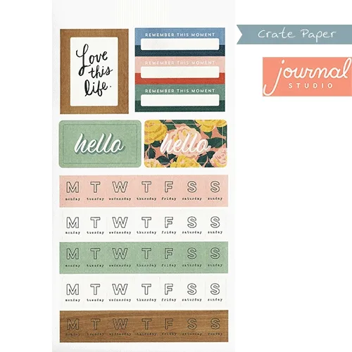 Crate Paper Sticker Sheet Journal Studio Collection