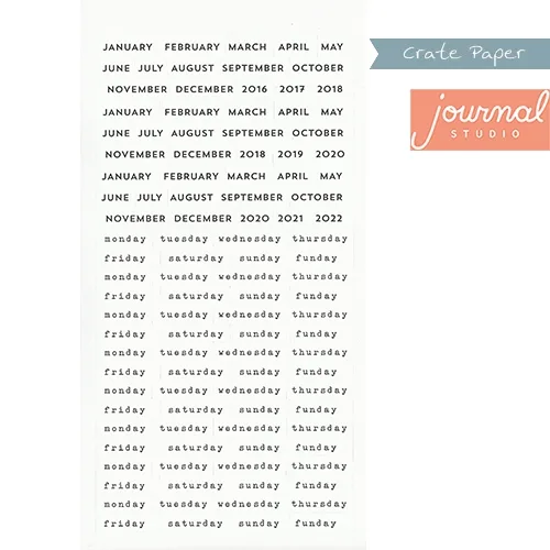 Crate Paper Sticker Sheet Journal Studio Collection